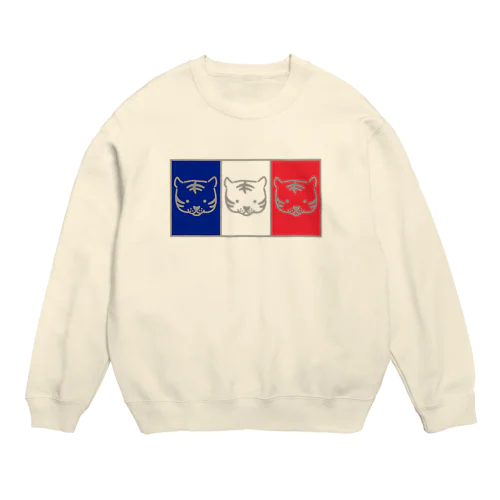 トリコロールなトラ Crew Neck Sweatshirt