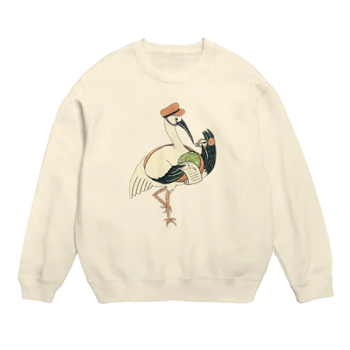 コウノトリさんの配達 Crew Neck Sweatshirt