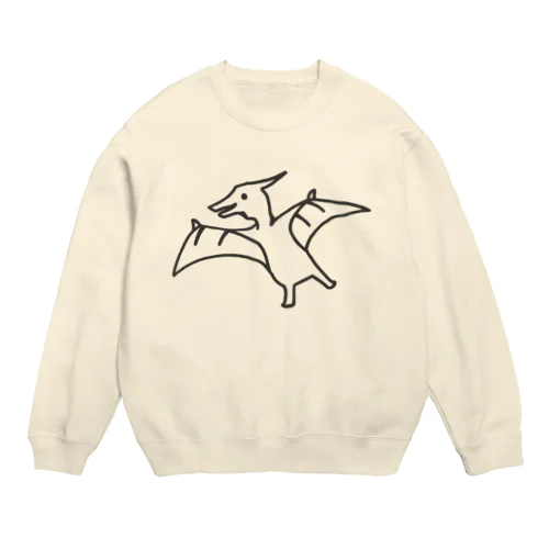 プテラノドン Crew Neck Sweatshirt