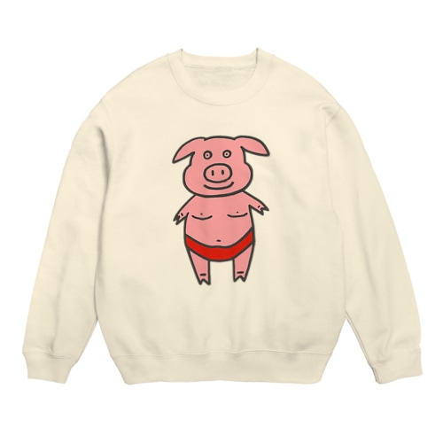 ブタ② Crew Neck Sweatshirt