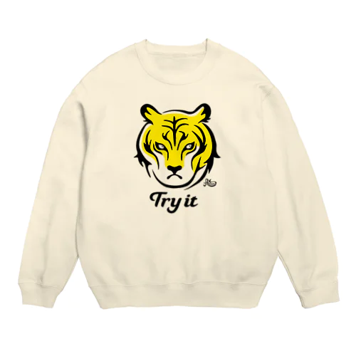 トライする虎 Crew Neck Sweatshirt