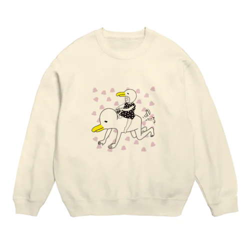 鳥の乗り物 Crew Neck Sweatshirt