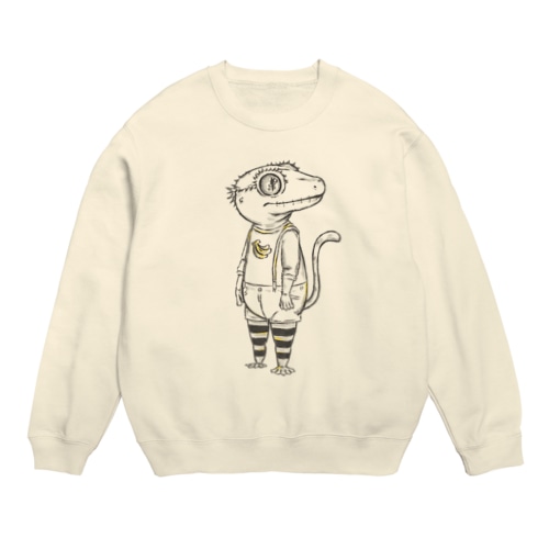 クレステッドゲッコーさん Crew Neck Sweatshirt