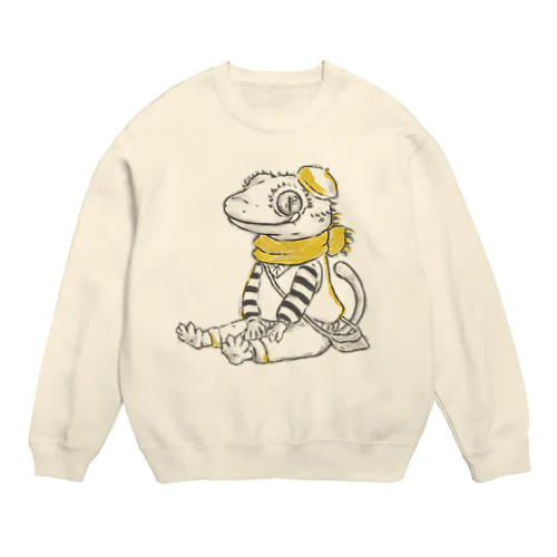 クレステッドゲッコーさん  Crew Neck Sweatshirt