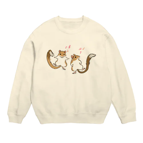 踊るフサオスナネズミ Crew Neck Sweatshirt