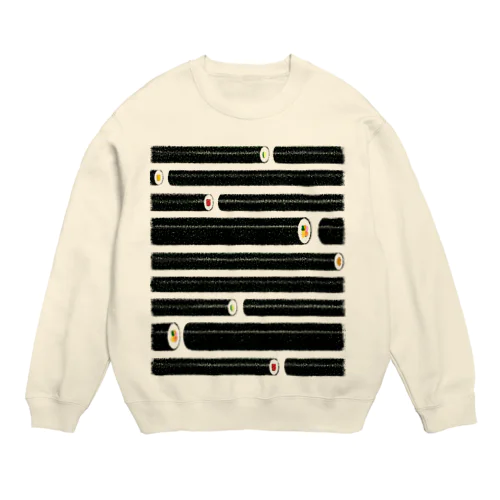 巻き寿司ボーダー Crew Neck Sweatshirt