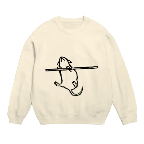 よじ登るパンダマウス Crew Neck Sweatshirt