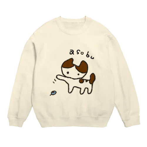 遊ぶねこ Crew Neck Sweatshirt