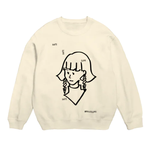 soft・cream Crew Neck Sweatshirt