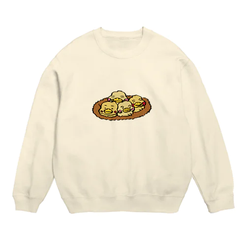 ひよこひよこひよこ Crew Neck Sweatshirt