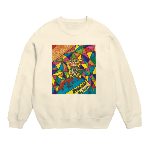 マッキーアート（招き猫）日本一 Crew Neck Sweatshirt