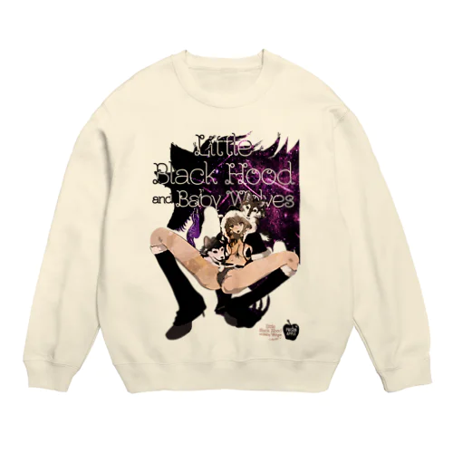 ベビーウルフと黒ずきんちゃん Crew Neck Sweatshirt