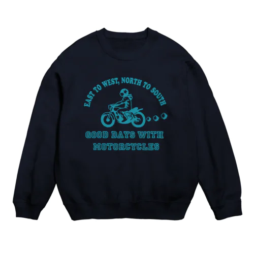バイク日和 (ミント) Crew Neck Sweatshirt