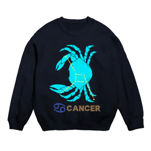 蟹座のグッズ Crew Neck Sweatshirt