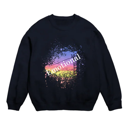 ぶちまけた薄暮 Crew Neck Sweatshirt