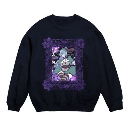 メカクレチョコミントの魔女さん Crew Neck Sweatshirt
