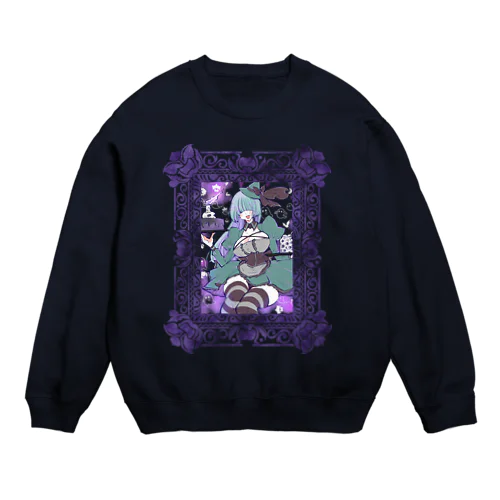 メカクレチョコミントの魔女さん Crew Neck Sweatshirt