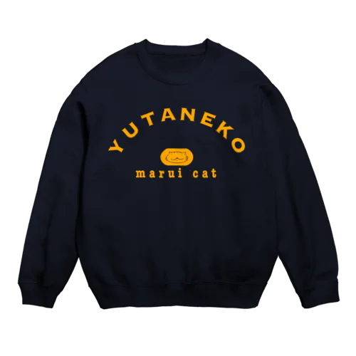 ゆたねこカレッジ風ロゴ Crew Neck Sweatshirt