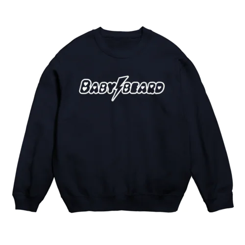 BABYBEARD Official LOGO (white) Crew Neck Sweatshirt