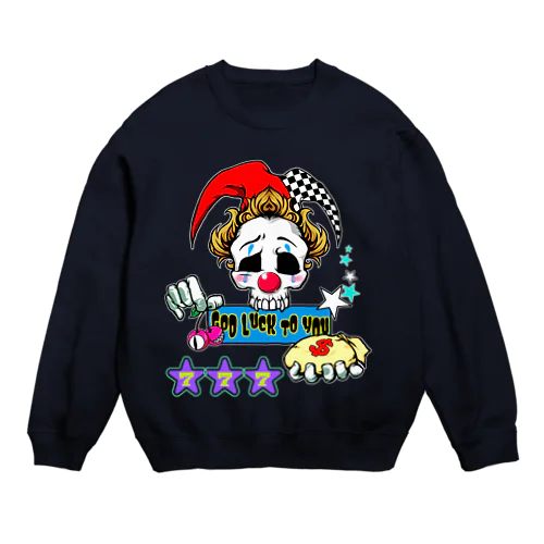 ピエロGOD LUCK🤡POP🎵 Crew Neck Sweatshirt