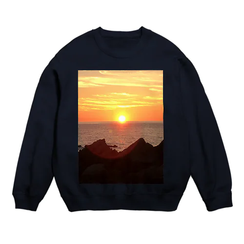 綺麗な夕陽 Crew Neck Sweatshirt