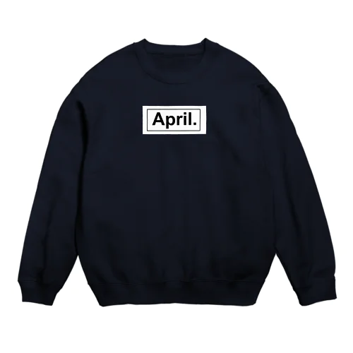 April.BOX LOGO（ホワイト×ブラック） 맨투맨