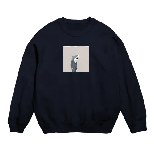 トップ営魚マンさめお Crew Neck Sweatshirt