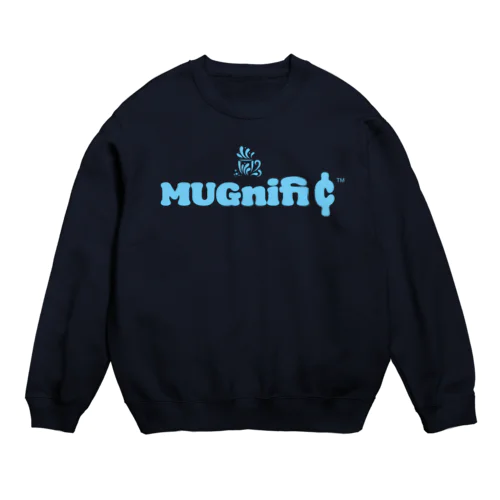 MUGnifi¢ LOGO-001 スカイブルー Crew Neck Sweatshirt