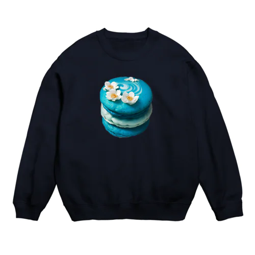 ターコイズのもちもちマカロン Crew Neck Sweatshirt