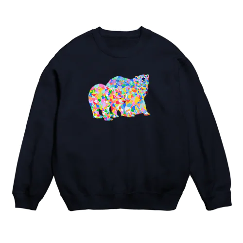 カラフルなシロクマ Crew Neck Sweatshirt