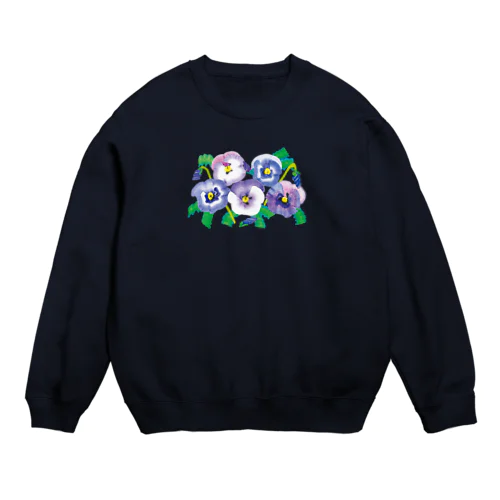 パンジー畑 Crew Neck Sweatshirt