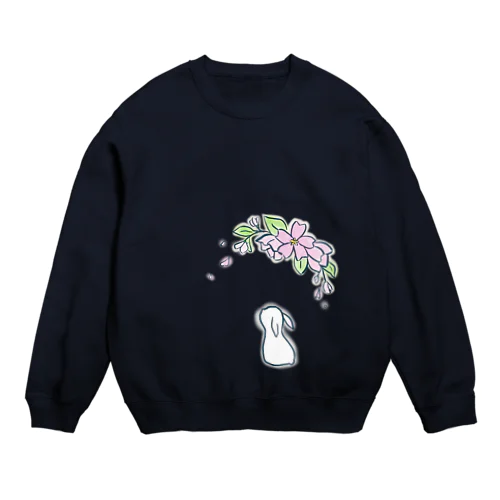 花うさぎ。2 Crew Neck Sweatshirt