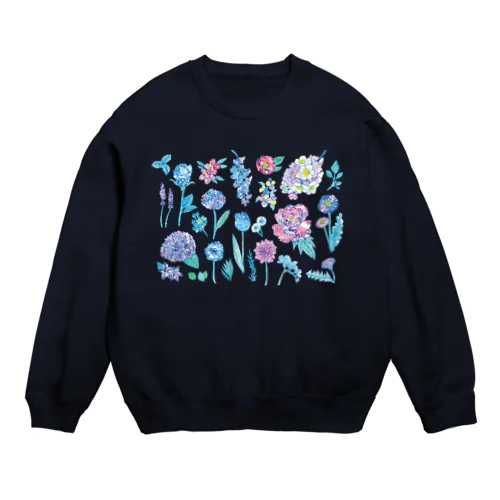 宇宙フラワーシリーズ Crew Neck Sweatshirt