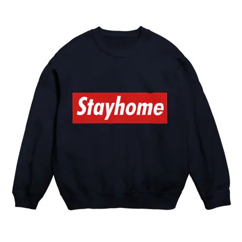 Stayhome BOXロゴシリーズ Crew Neck Sweatshirt