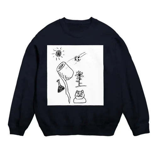 盃にあなたを入れたい朝 Crew Neck Sweatshirt