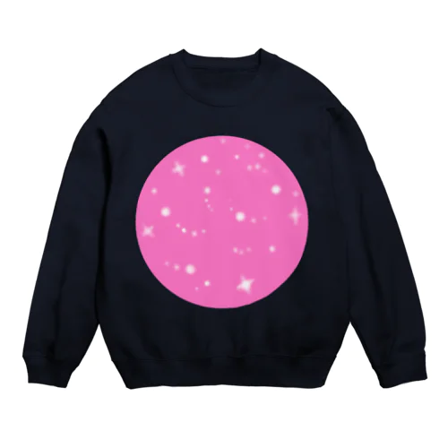 pink snow Crew Neck Sweatshirt