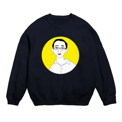 月に住むイケハヤ Crew Neck Sweatshirt