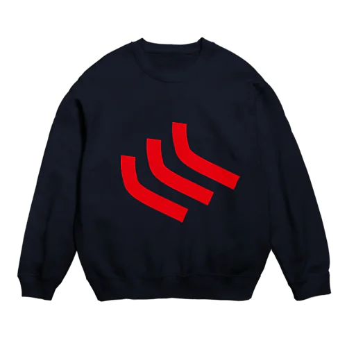 イケハヤの首から左肩にかけての曲線３本 Crew Neck Sweatshirt