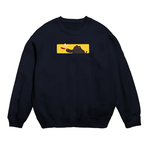 ねこ fat cat cooking Crew Neck Sweatshirt