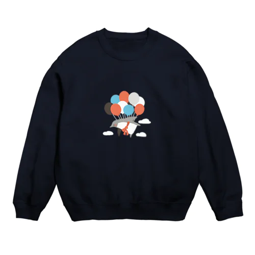 飛びたいペンギン Crew Neck Sweatshirt
