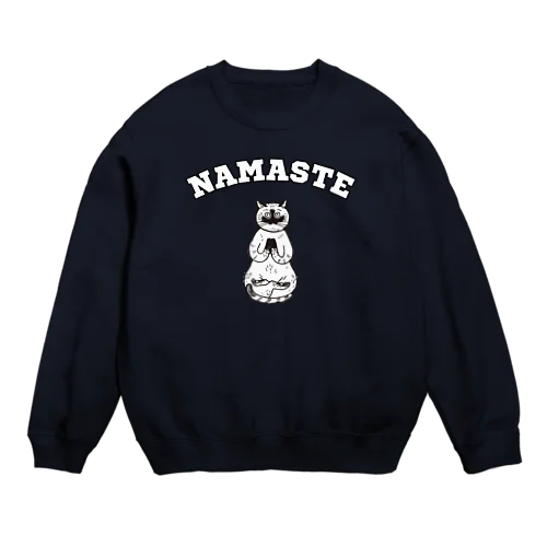 ナマステヨガ猫Tシャツ/yogaねこ Crew Neck Sweatshirt