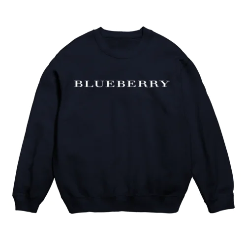 BLUEBERRY -ブルーベリー- 白ロゴ Crew Neck Sweatshirt