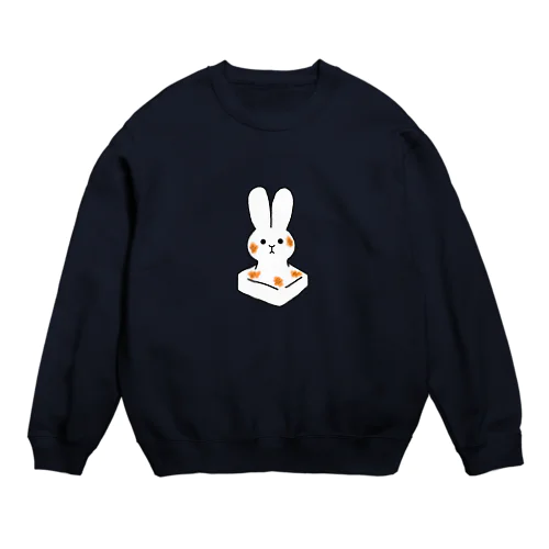 餅うさ Crew Neck Sweatshirt