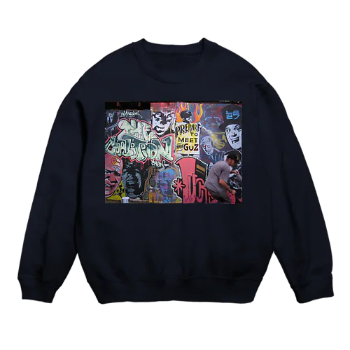 NZ sk8 park の wall art Crew Neck Sweatshirt