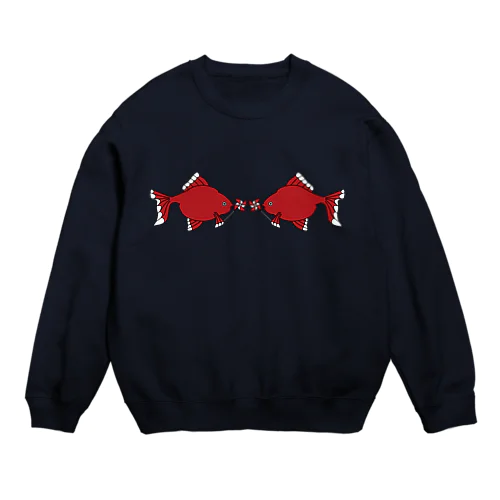 風車赤金魚 Crew Neck Sweatshirt