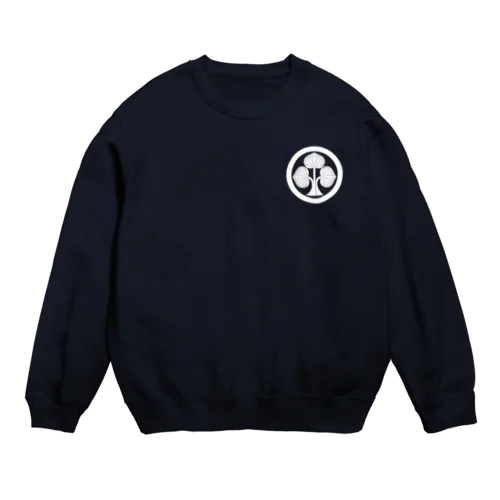 本多忠勝/徳川四天王/本多立ち葵/ホワイト Crew Neck Sweatshirt