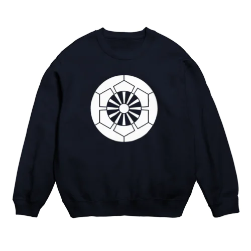 榊原康政/徳川四天王/榊原源氏車/ホワイト Crew Neck Sweatshirt