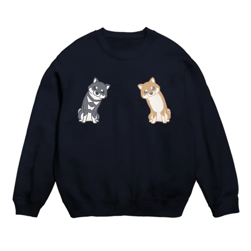 I LOVE MY DOG（赤柴・黒柴） Crew Neck Sweatshirt