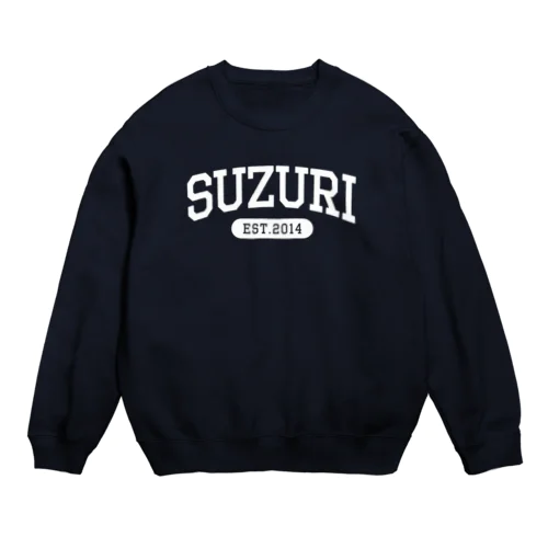 SUZURI University (White) Crew Neck Sweatshirt