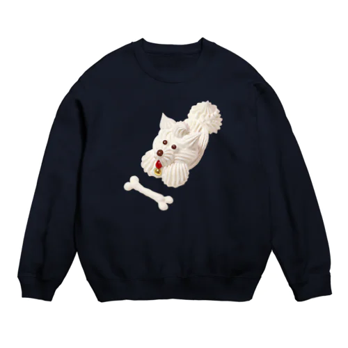 待てするクリーム犬 Crew Neck Sweatshirt